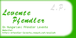 levente pfendler business card